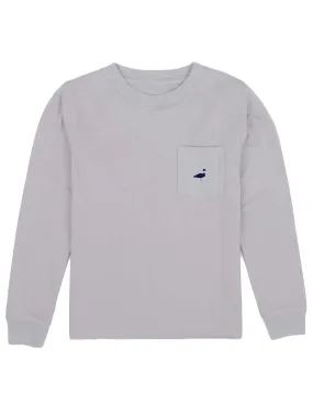 LD Parker Pocket Tee LS Ice Grey