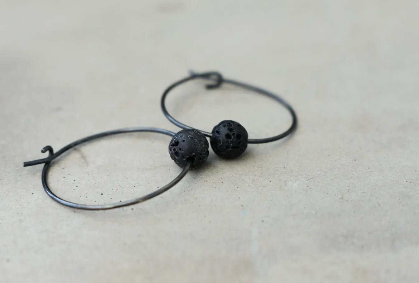 Little black lava hoops