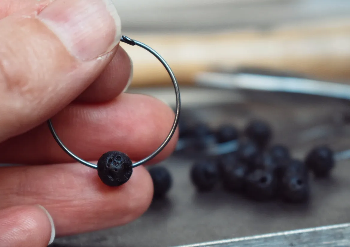 Little black lava hoops