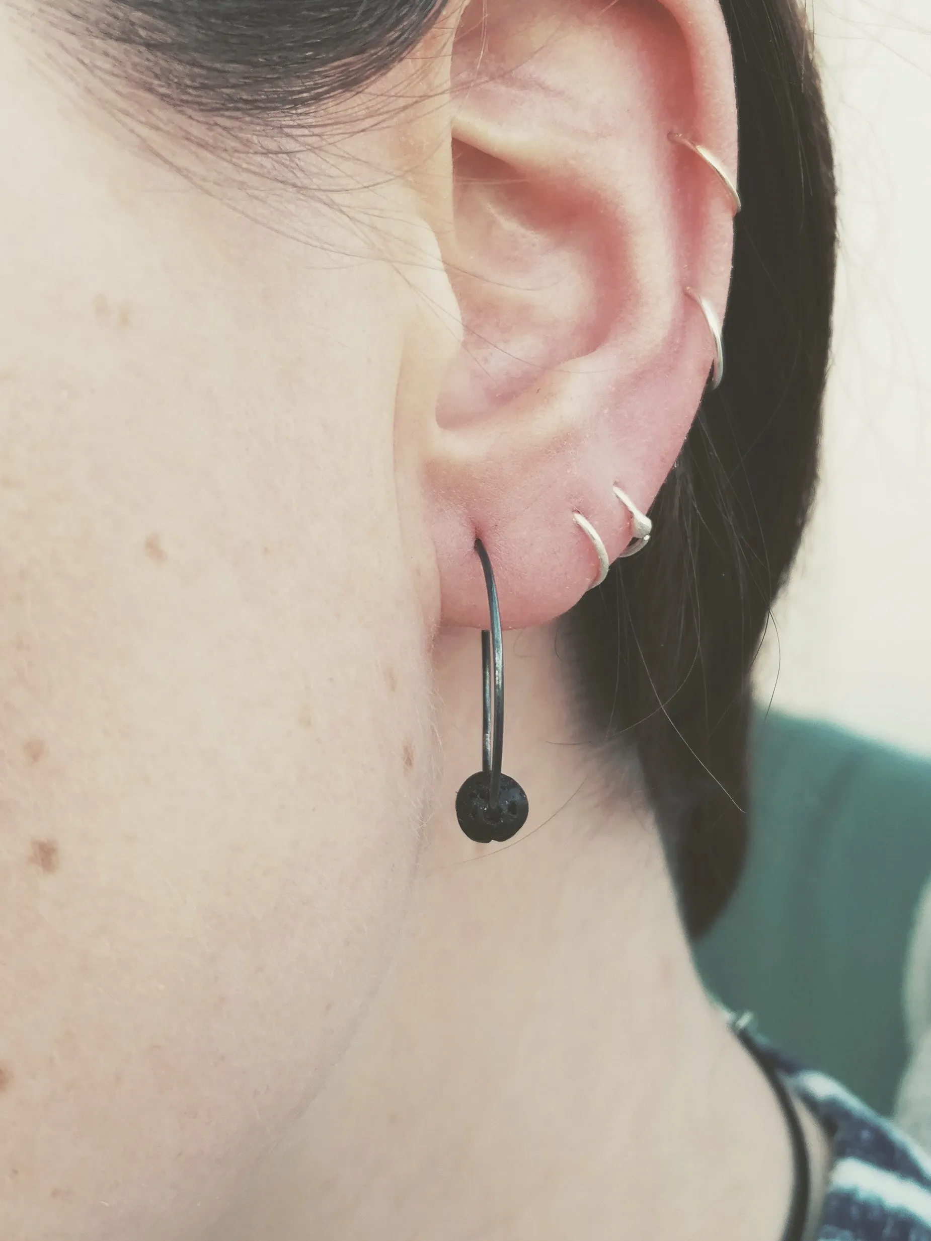 Little black lava hoops