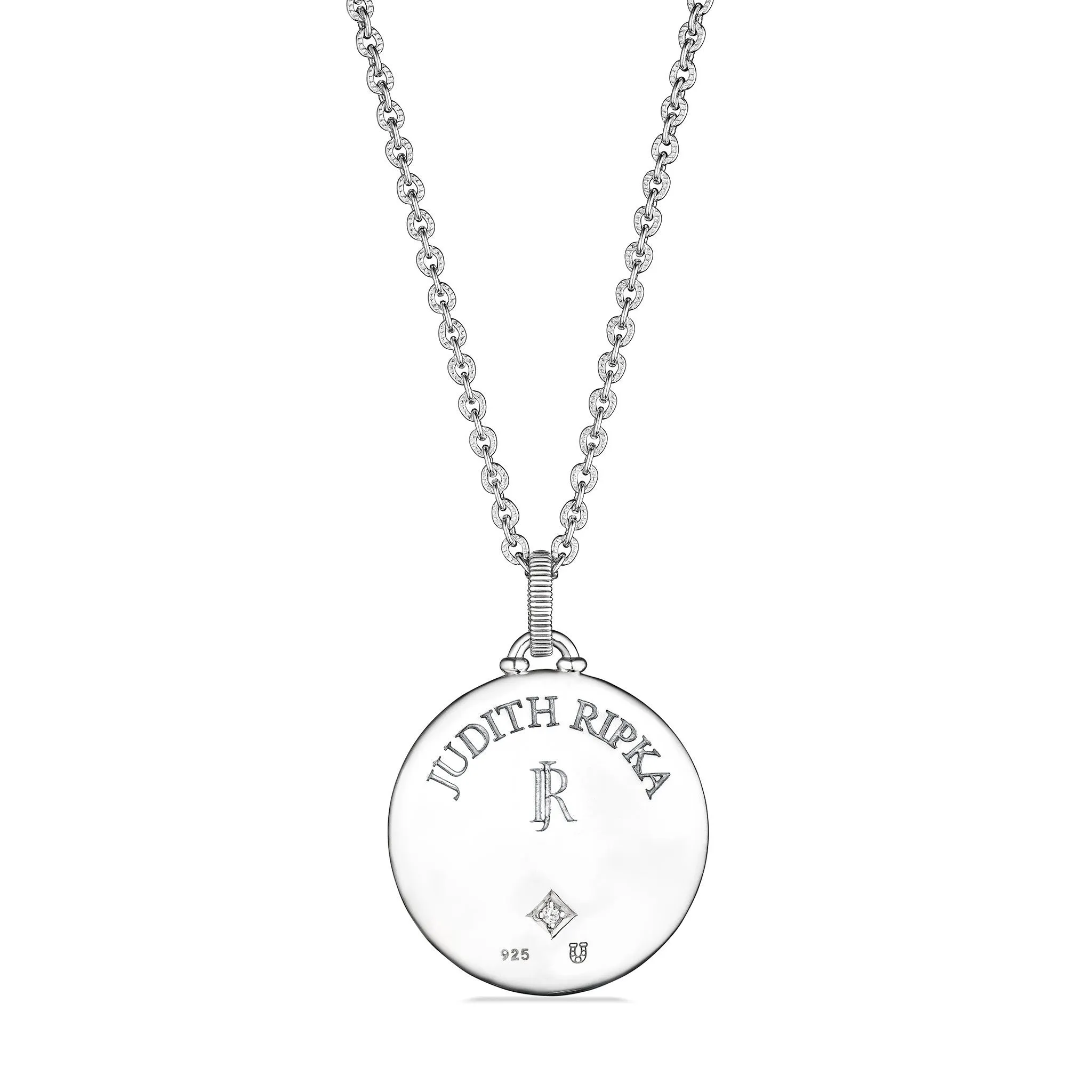 Little Luxuries Long Zodiac Medallion Necklace with Diamonds and 18K Gold