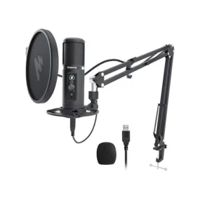 Maono AU-PM422 Professional USB Condenser Cardioid Microphone with 3.5mm Audio Jack Arm Stand Pop Filter for Podcast Livestream Youtube Recording Gaming