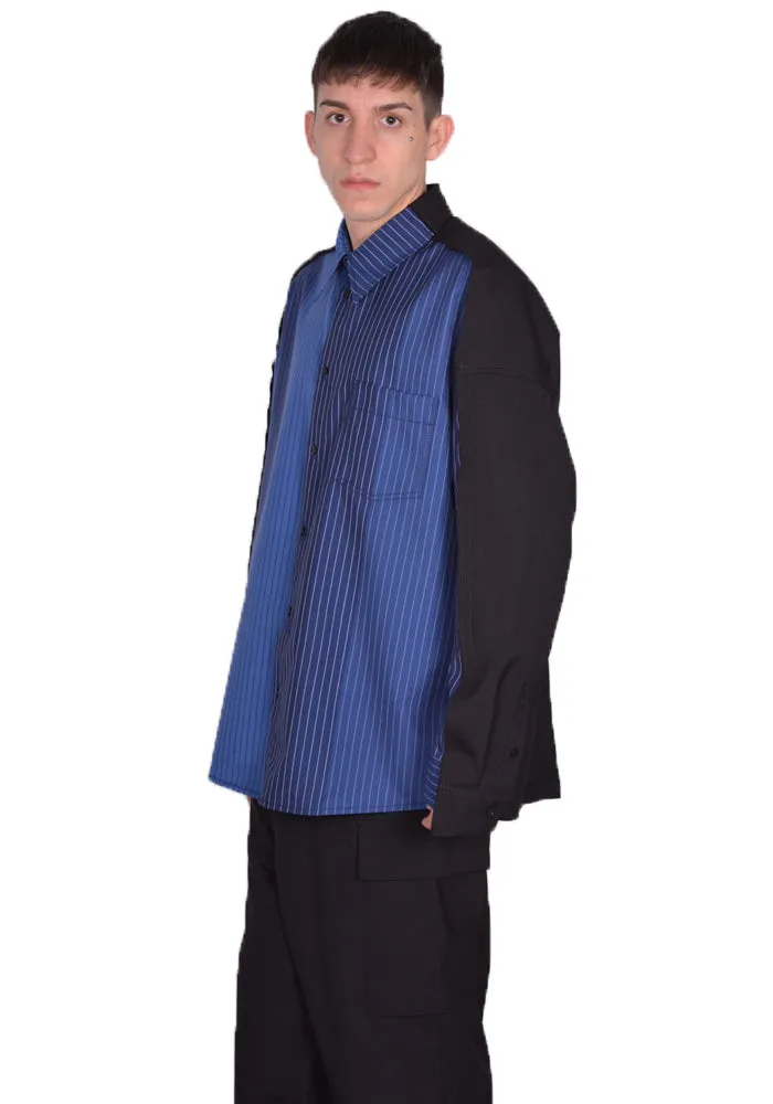 MARNI CUMU0278Q1 UTWA14 STB94 SHIRT DEGRADE STRIPE WOOL BLUEMARINE