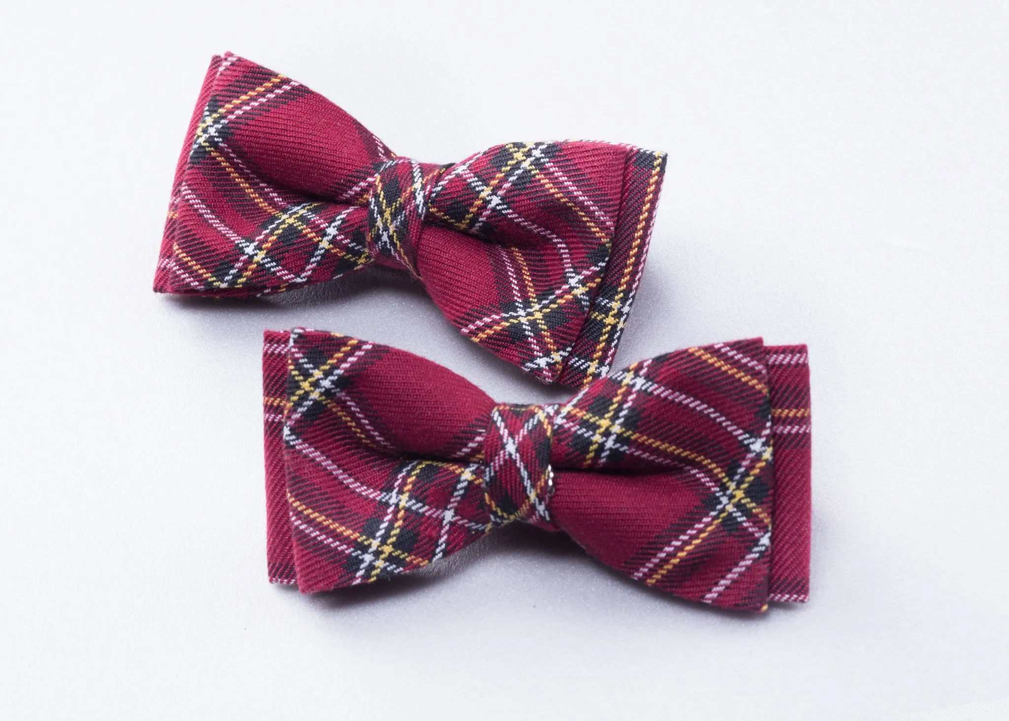 Marsala Plaid Bow tie