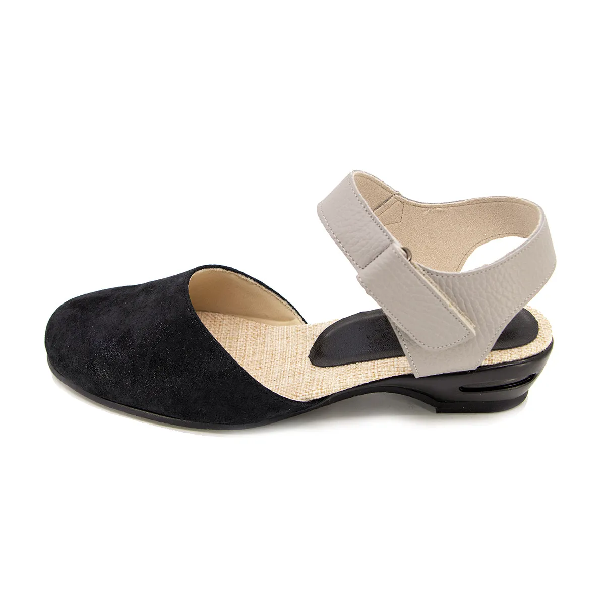 Minori Black Combi the Bunion Fit Sandals