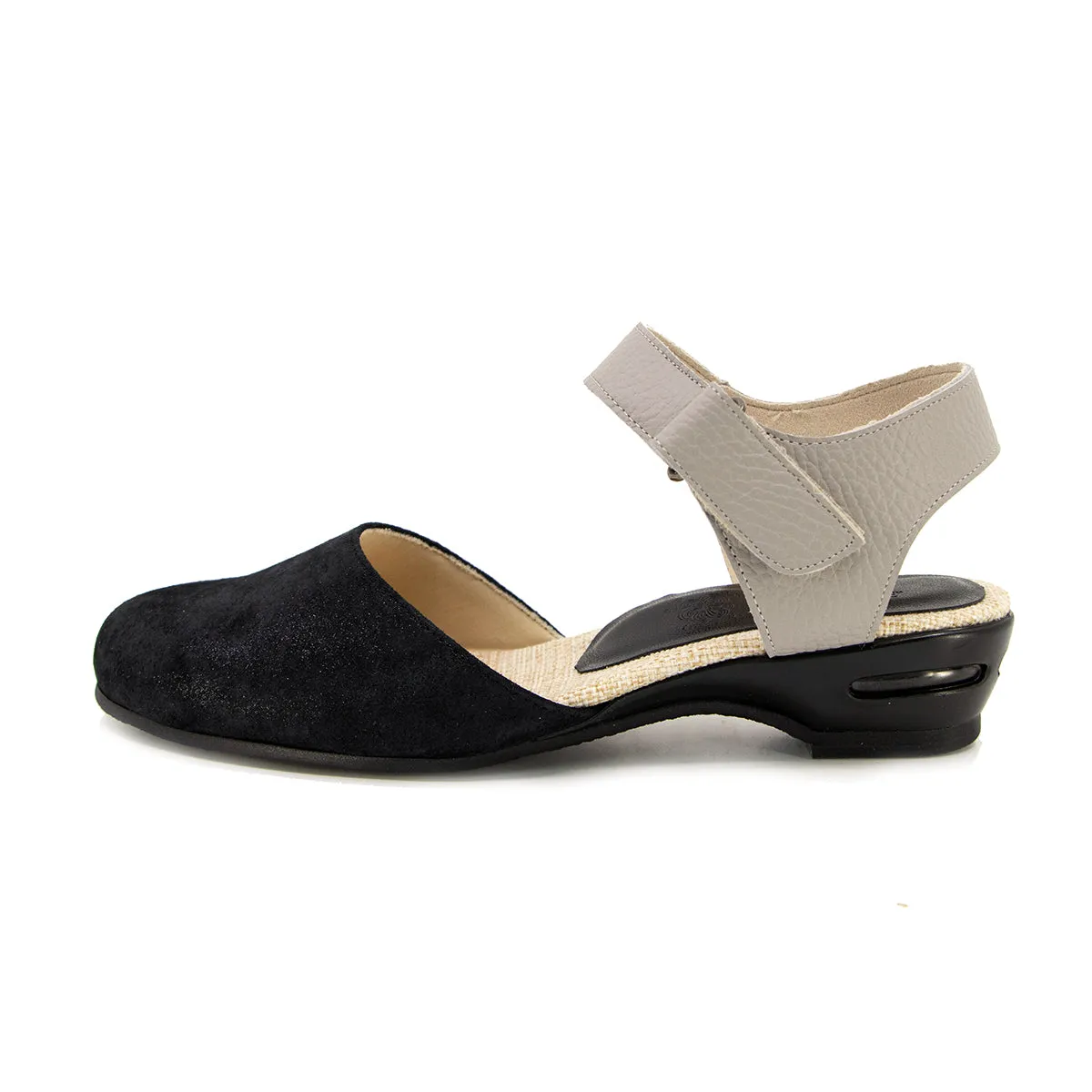 Minori Black Combi the Bunion Fit Sandals