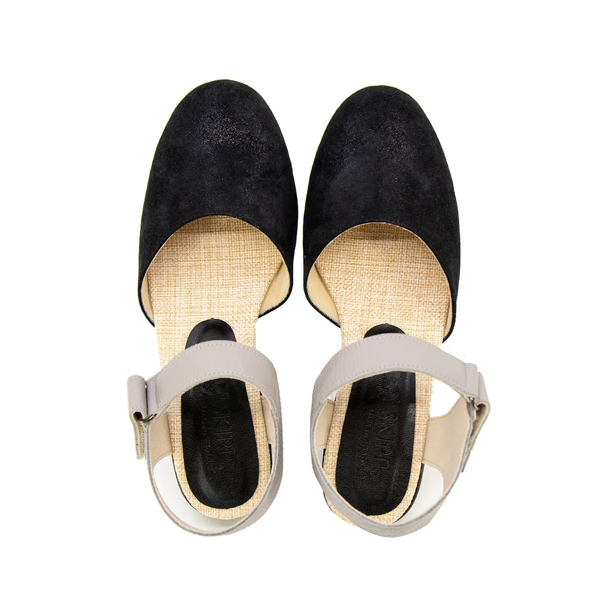 Minori Black Combi the Bunion Fit Sandals