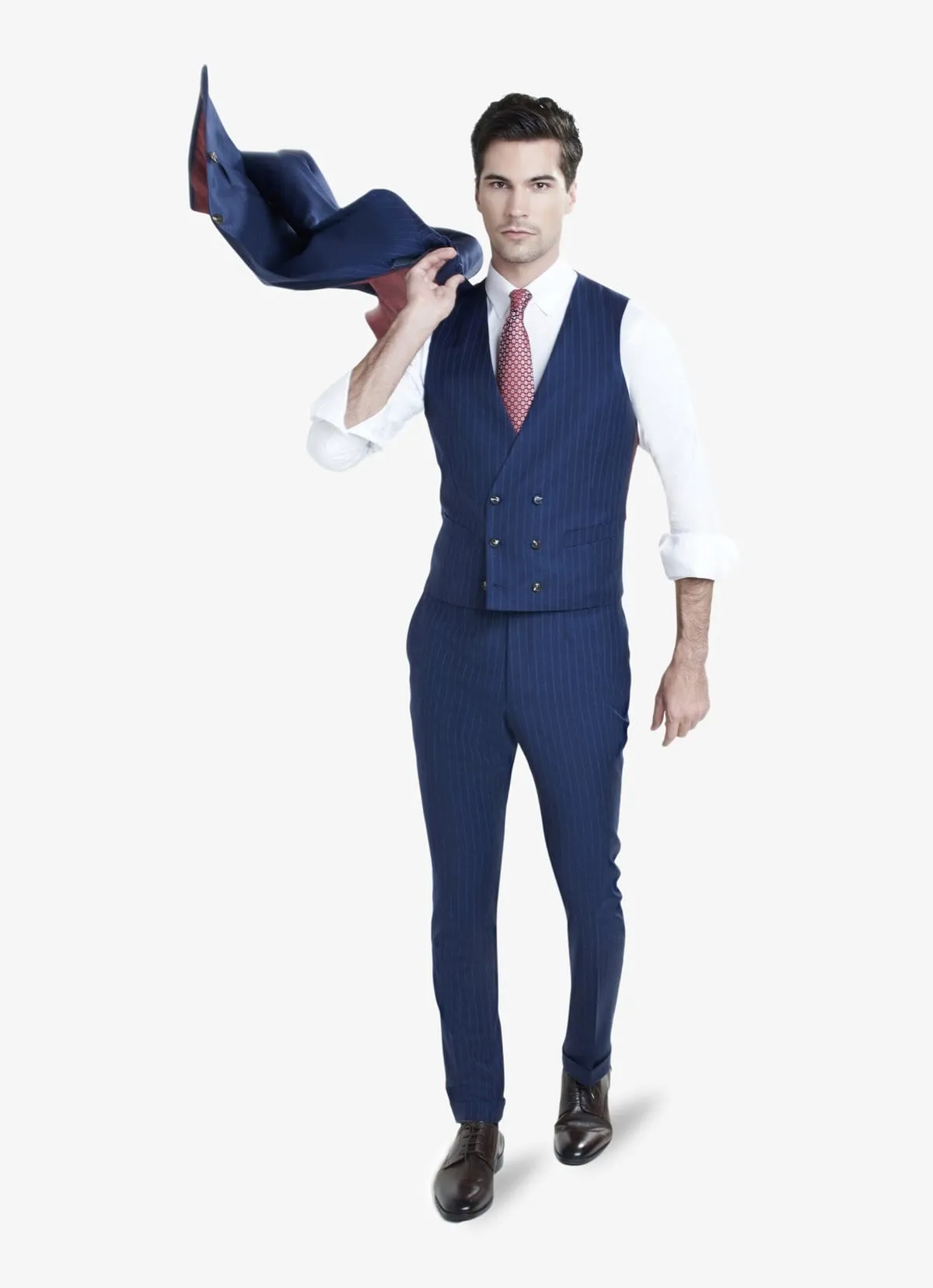 Navy Pinstripe Waistcoat