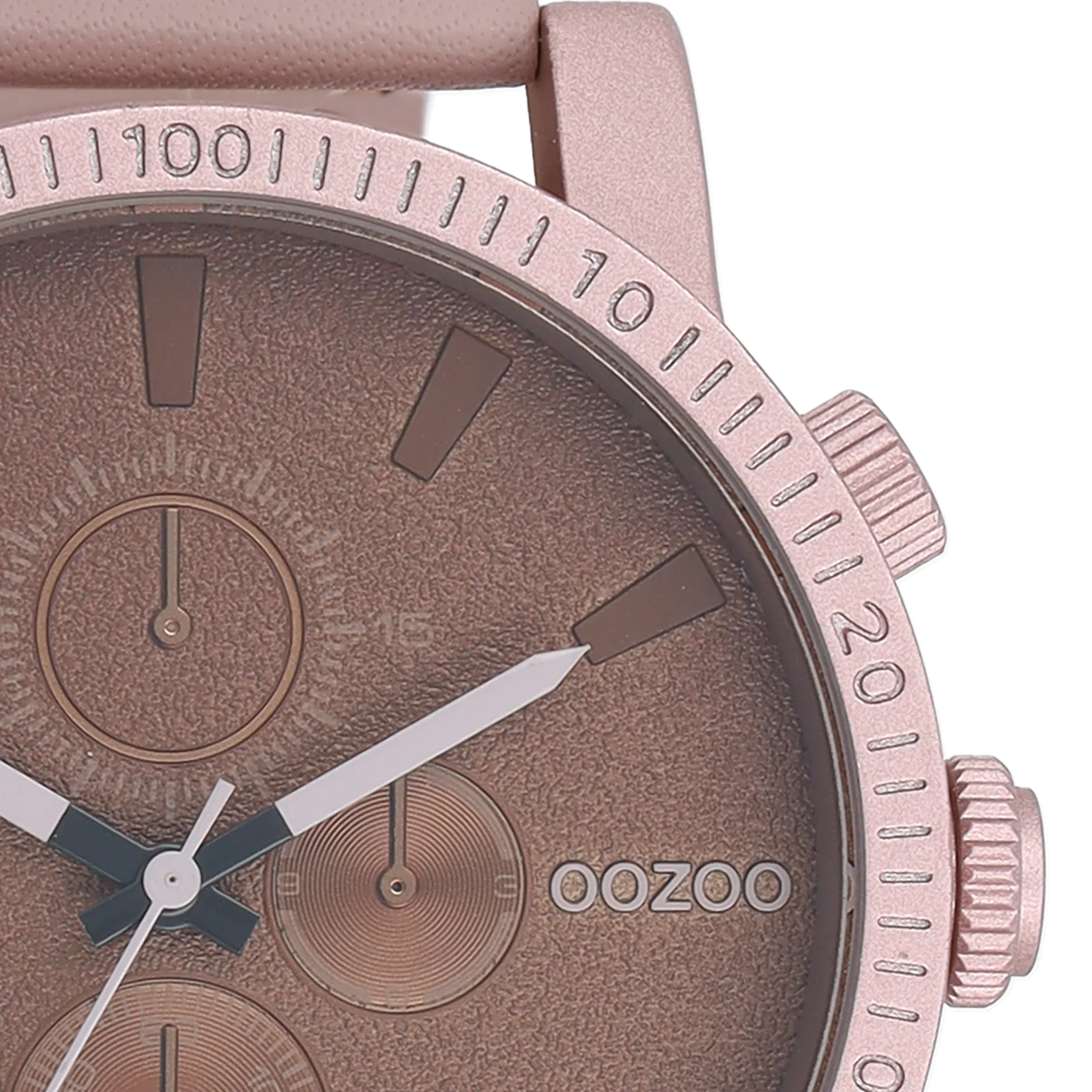 Pink grey OOZOO watch with pink grey leather strap - C11218