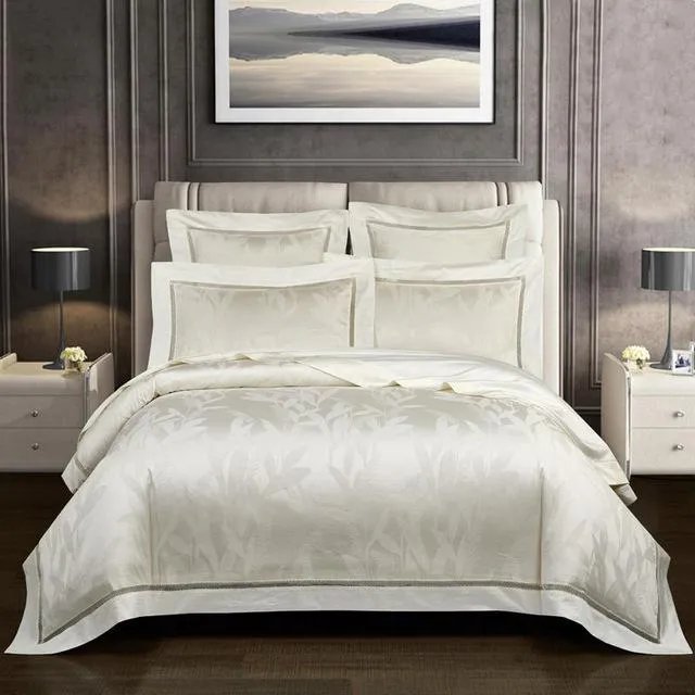 Premium Egyptian Cotton Jacquard Duvet Cover Set