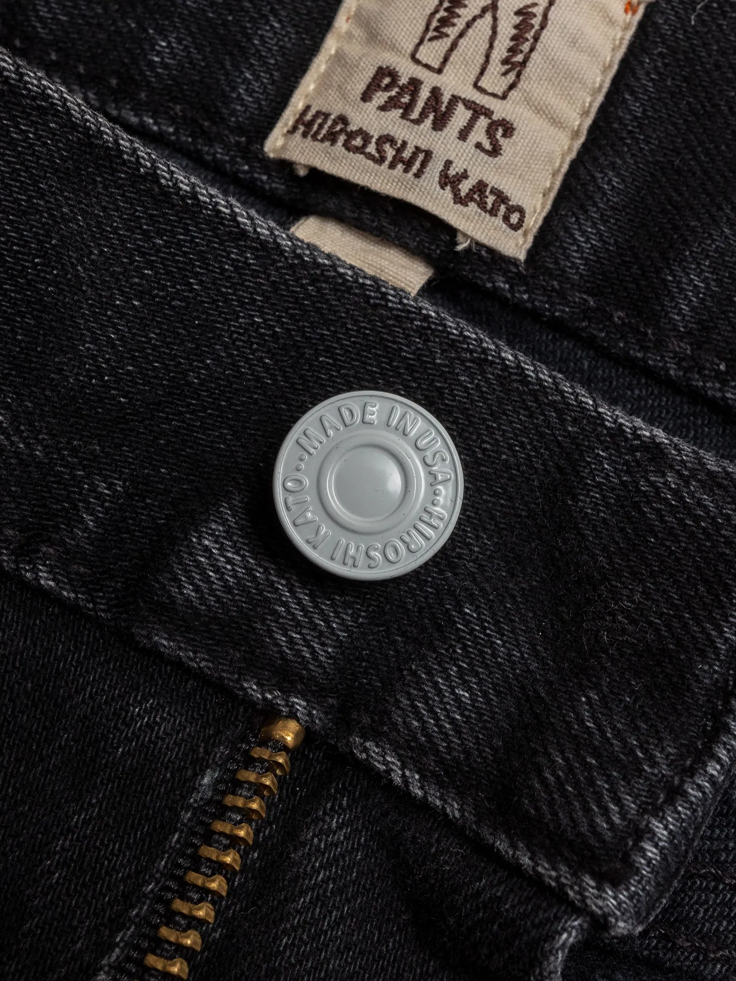 "Paul" 14oz Washed Black Stretch Selvedge Denim - Pen Slim