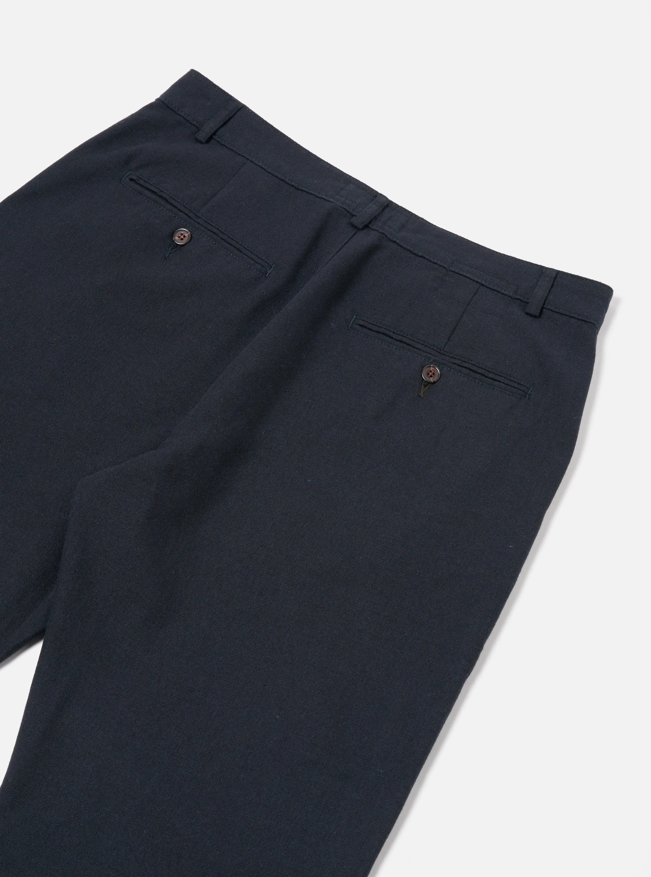 Universal Works Military Chino in Navy Upcycled Italian Tweed