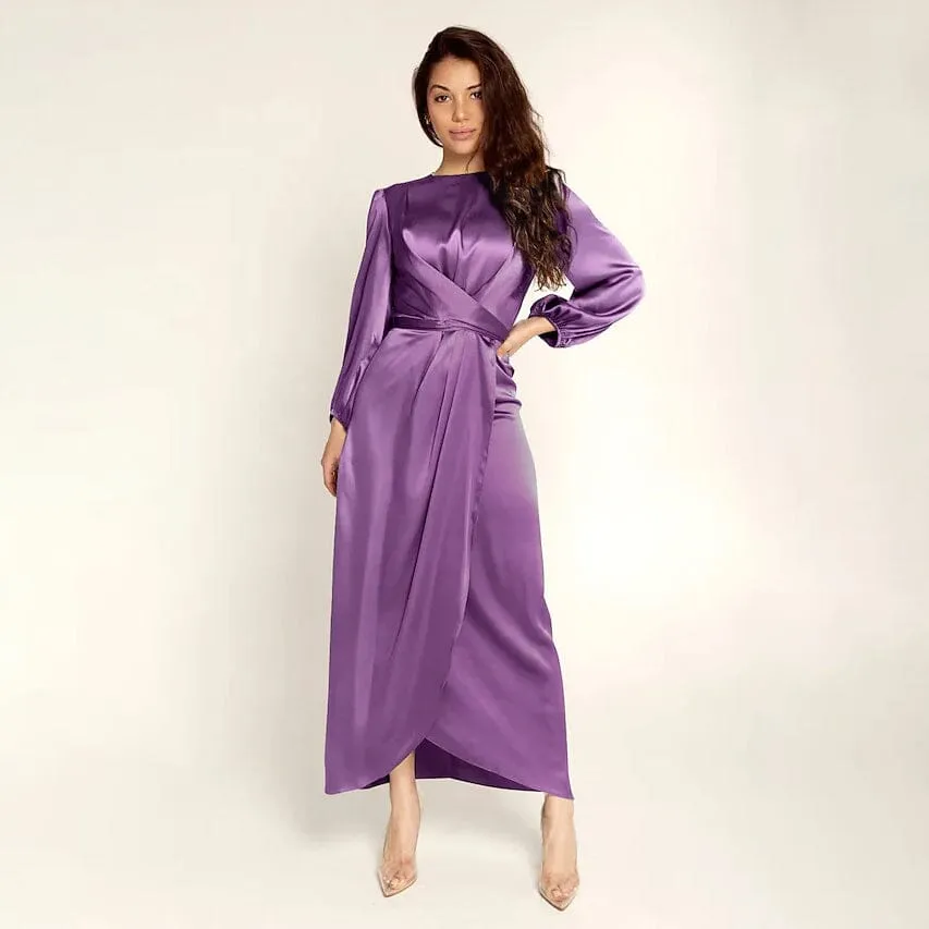 Women's Satin Swing Maxi Dress